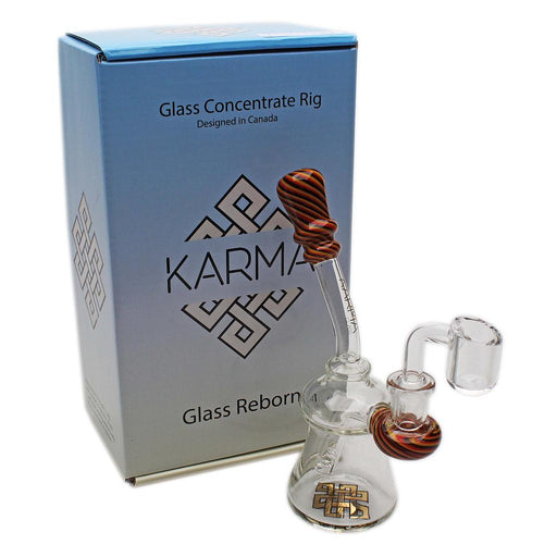 Karma | Bent Neck Reversal With Banger Glass Rig (Dark Reversal) Glass Rig Maq Distributors