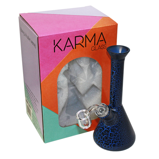Karma | 7" Blue Lightning Beaker Glass Dab Rig Glass Rig Maq Distributors