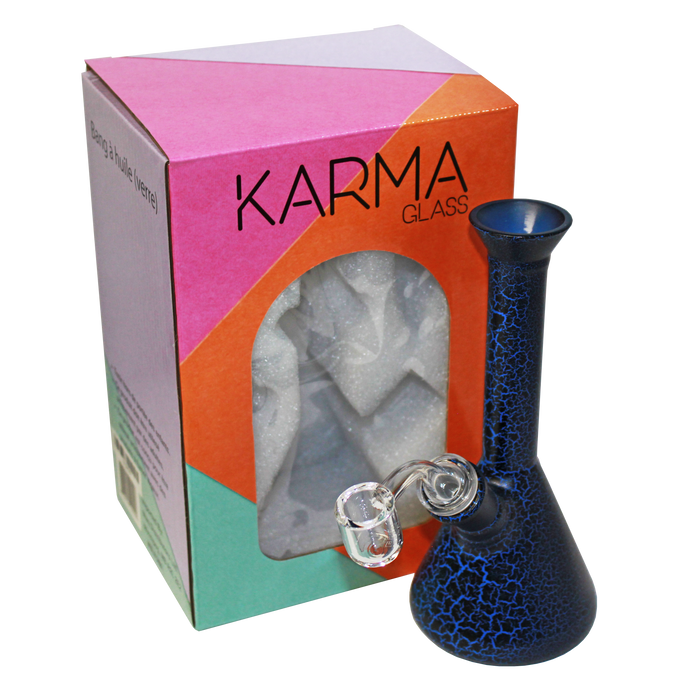 Karma | 7" Blue Lightning Beaker Glass Dab Rig Glass Rig Maq Distributors
