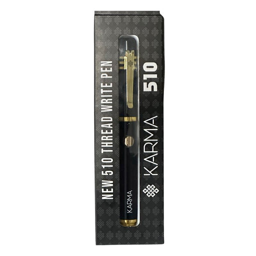 Karma | Pen Discreet With Writing Attachment 510 Battery (Black) 510 Battery Maq Distributors
