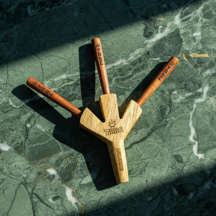 TBBC Trident Wooden Joint Holder - 3 in 1 holder Holder THEBOOMBOXCLUB Canada