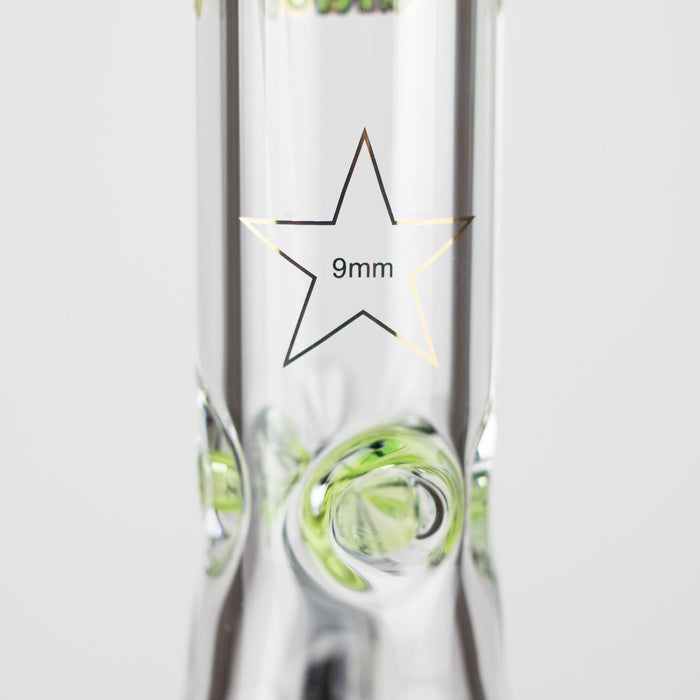 Spark  | 18" 9 mm glass water bong with thick base