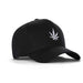 High-Crown 5-Panel Embroidered Leaf Cap-Black Hat & Toque Super Supplys Inc