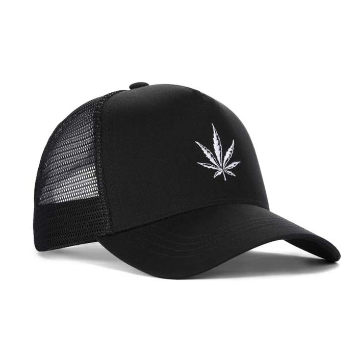 High-Crown 5-Panel Mesh Trucker Cap-Black Hat & Toque Super Supplys Inc