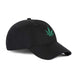 Low-Crown 6-Panel Embroidered Leaf Cap-Black Hat & Toque Super Supplys Inc