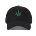 Low-Crown 6-Panel Embroidered Leaf Cap-Black Hat & Toque Super Supplys Inc