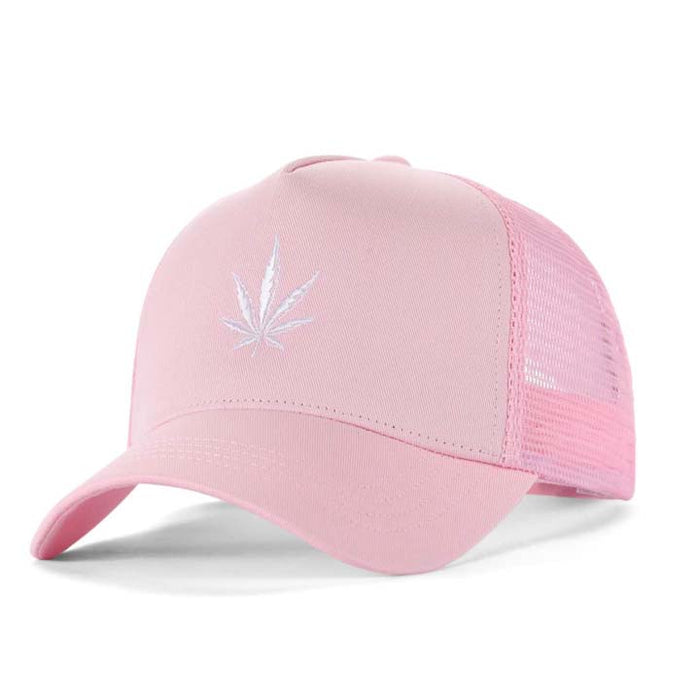 High-Crown 5-Panel Mesh Trucker Cap - Pink Hat & Toque Super Supplys Inc