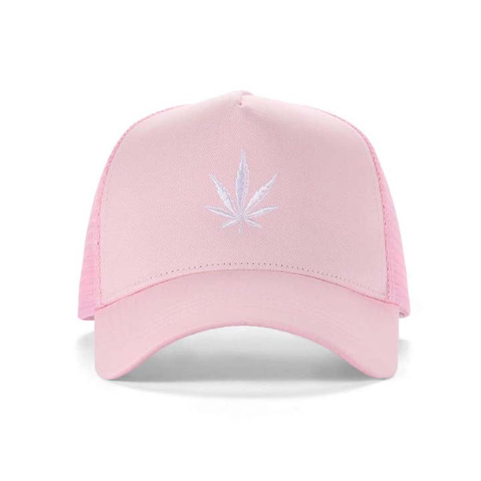 High-Crown 5-Panel Mesh Trucker Cap - Pink Hat & Toque Super Supplys Inc