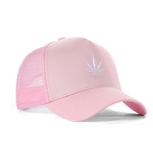 High-Crown 5-Panel Mesh Trucker Cap - Pink Hat & Toque Super Supplys Inc