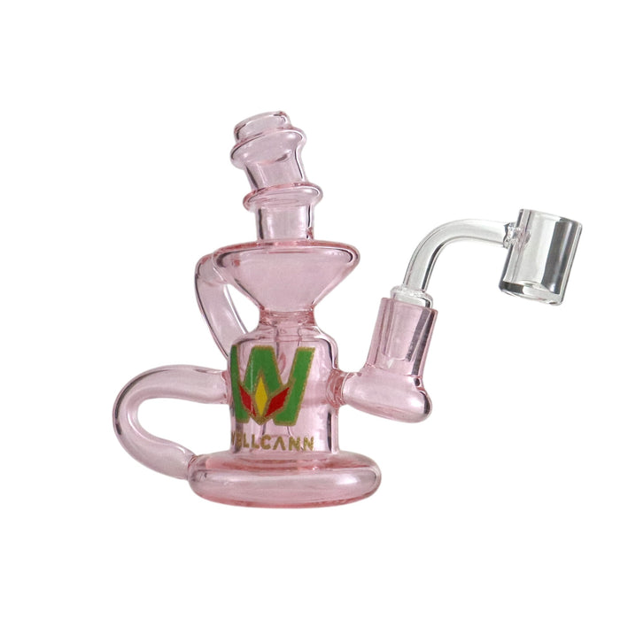 Wellcann | 5" Glass Dab Rig with Circ Perc – Includes Quartz Banger