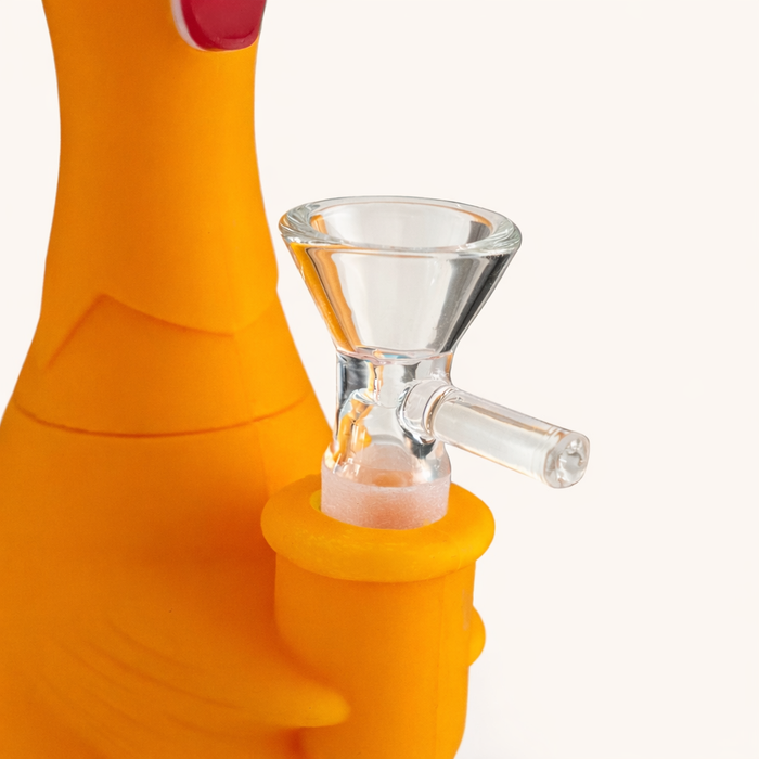9" Screaming Chicken Silicone Waterpipe 