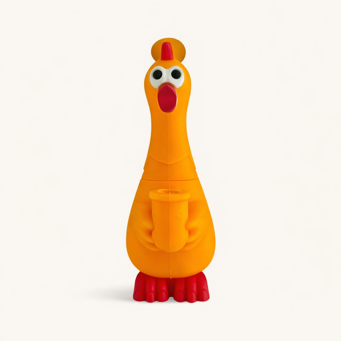 9" Screaming Chicken Silicone Waterpipe 