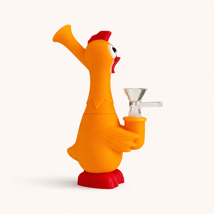 9" Screaming Chicken Silicone Waterpipe 