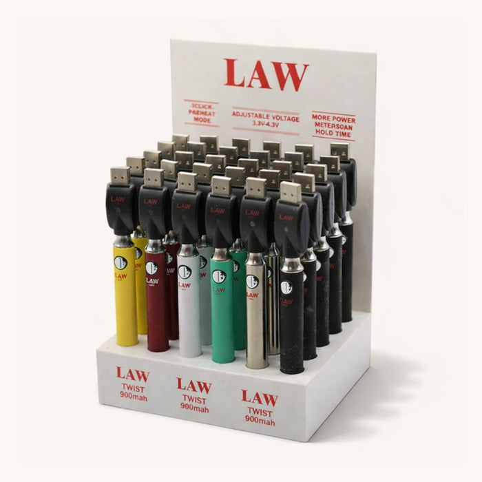 LAW | Twist 900mAh 510 Battery – Variable Voltage 