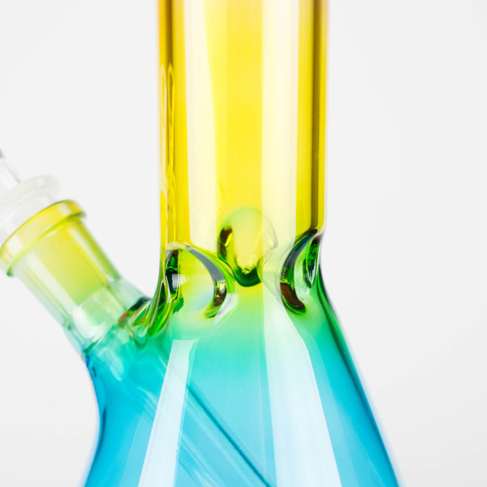 8" Three-Tone Color Glass Beaker Bong 