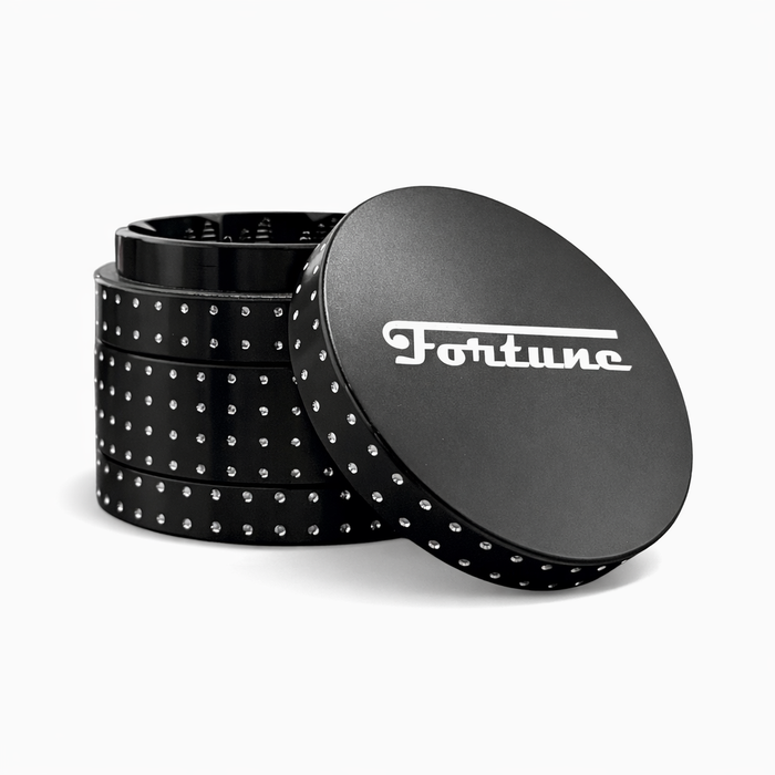 Fortune | 4-Part Aluminum Grinder – 62mm x 48mm Regular Grinder Fortune Black