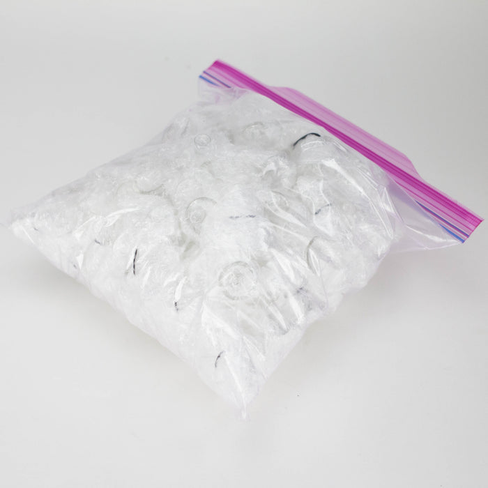 Clear Thick Glass Bowl – 14mm Joint, Round Handle (Pack of 100)