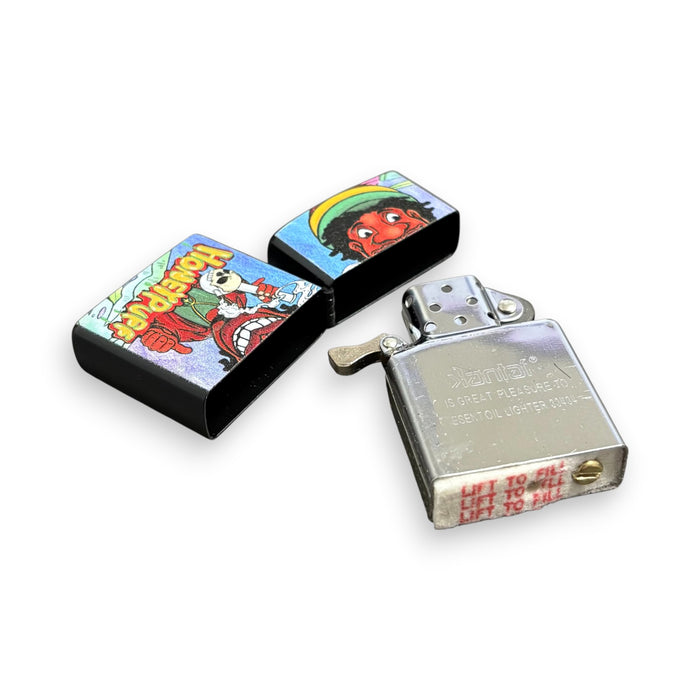 Honeypuff Metal Oil Lighter – 24PC Assorted Graphic Display Lighter Super Supplys Inc