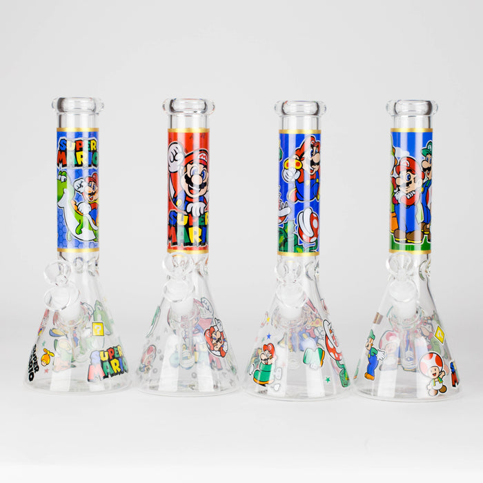 10" Carton Hero Design Glass Beaker Bong Glass Bong 777 Smoke