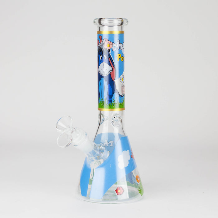 10" Cute Animals Design Glass Beaker Bong Glass Bong 777 Smoke Donkey