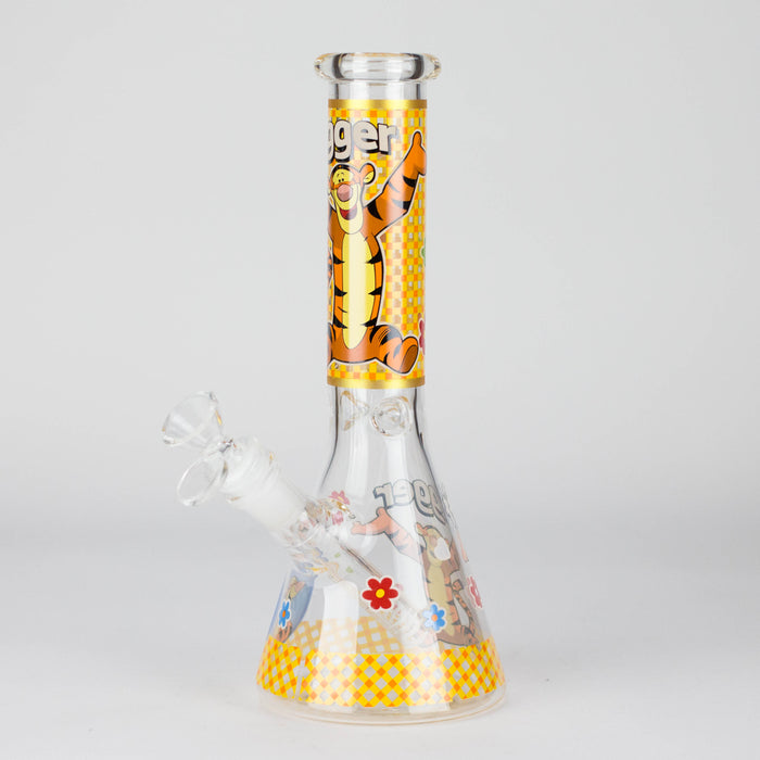 10" Cute Animals Design Glass Beaker Bong Glass Bong 777 Smoke Tiger