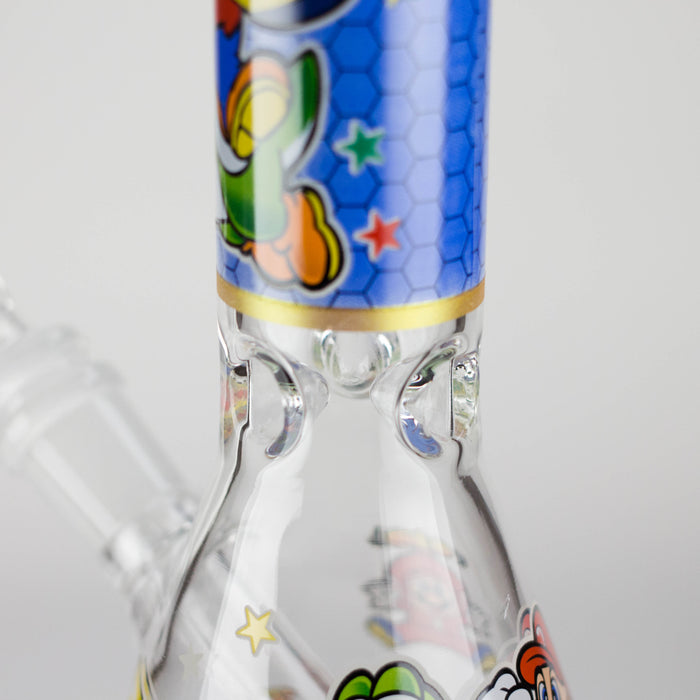 10" Carton Hero Design Glass Beaker Bong Glass Bong 777 Smoke