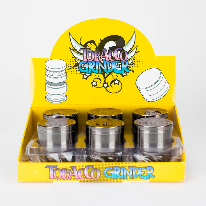 Spider Gun Metal Grinder 52mm 4 parts Box of 12 Grinder NIBO Distribution