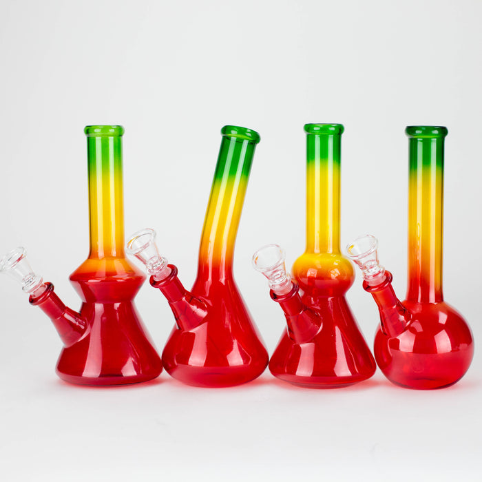 7" RASTA Glass Water Pipe (Assorted shape) Glass Bong NIBO Distribution