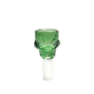 14mm Joint Skull Design Male Bowls Bowl · Popper Super Supplys Inc Green