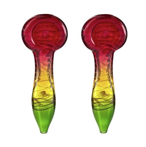 3" Rasta Glass Pipe-2CT Glass Pipe Super Supplys Inc