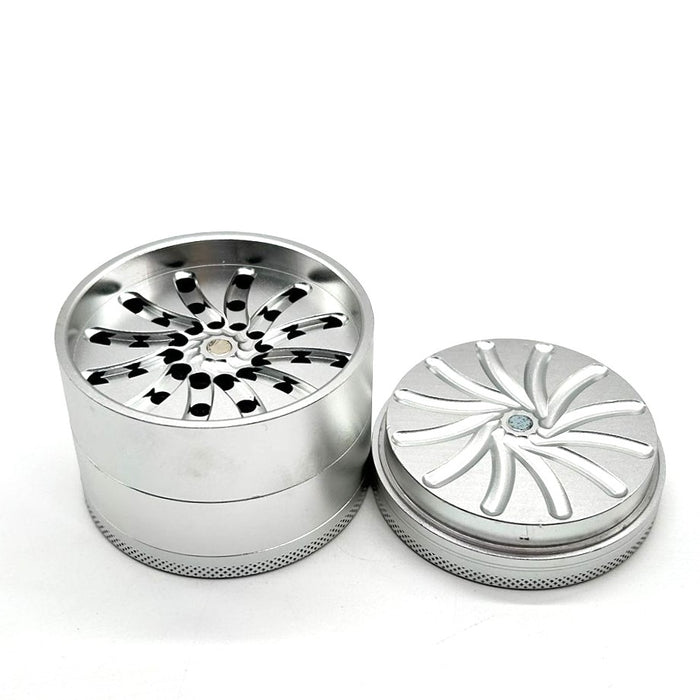 Teethless Aluminium Grinder 63mm 4parts Regular Grinder NIBO Distribution Silver