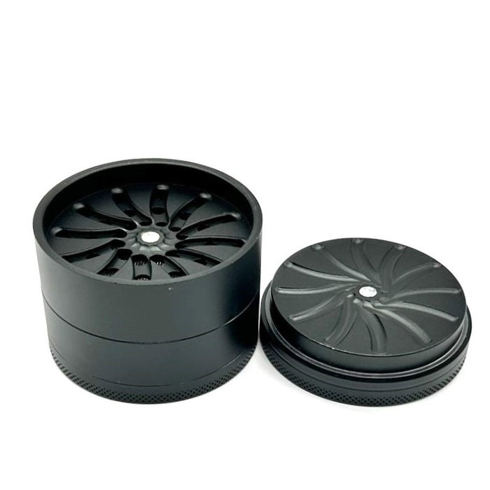 Teethless Aluminium Grinder 63mm 4parts Regular Grinder NIBO Distribution Black