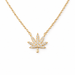 18K GOLD CANNABIS LEAF NECKLACE Jewelry The Kush Girls