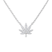 SILVER CANNABIS LEAF NECKLACE Jewelry The Kush Girls