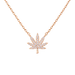 ROSE GOLD CANNABIS LEAF NECKLACE Jewelry The Kush Girls