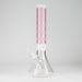 Z14" Glass Bong with Mosaic Art Design - 7mm Thick Glass Bong 777 Smoke Pink