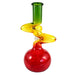 8" Rasta Colored Cylindrical Medium Glass Bong Glass Bong Maple Craft Inc