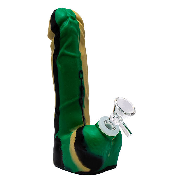 7" Penis Shaped Silicone Bong Resin · Silicone · Plastic Bong Maple Craft Inc Green