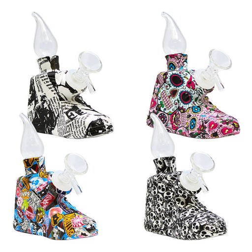 6" Assorted Design Shoe Shape Silicone Bong Resin · Silicone · Plastic Bong Maple Craft Inc