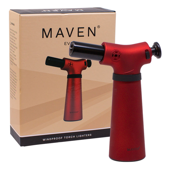 Maven | Evo Windproof Torch Lighters -Single Torch Maple Craft Inc Red