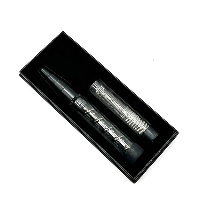 Metal Twisty Glass Blunt - Pen pipes Dab Rigs One Hitter 3 in 1 Blunt NIBO Distribution BLACK