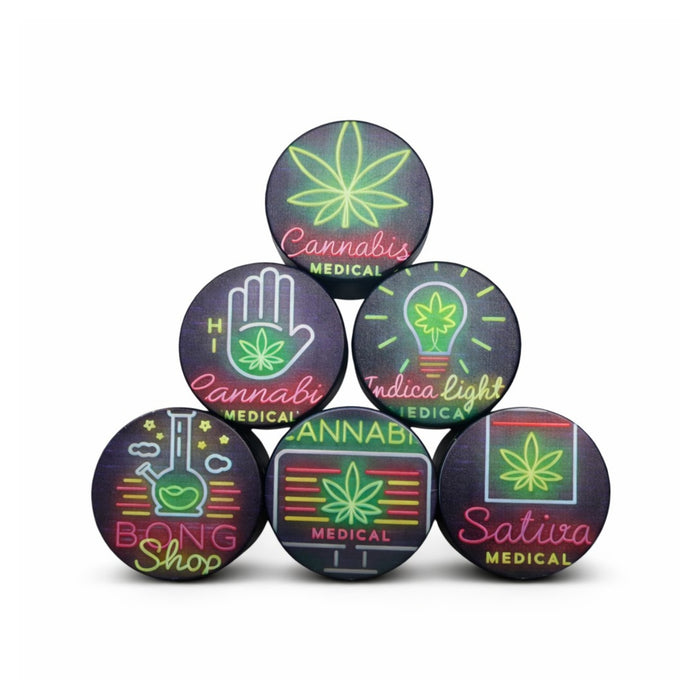 63mm Neon Grinder – 4-Piece 6CT Display Pack Super Supplys Inc