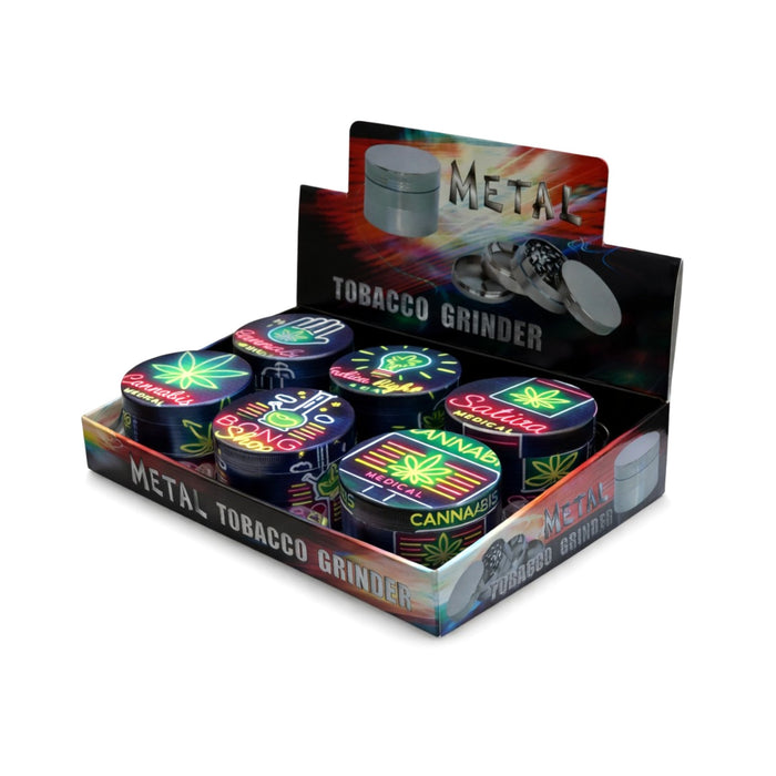 63mm Neon Grinder – 4-Piece 6CT Display Pack Super Supplys Inc
