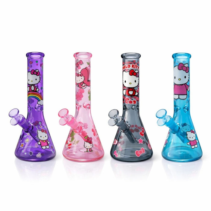 10" Pink Kitty Beaker Bong Glass Bong Super Supplys Inc
