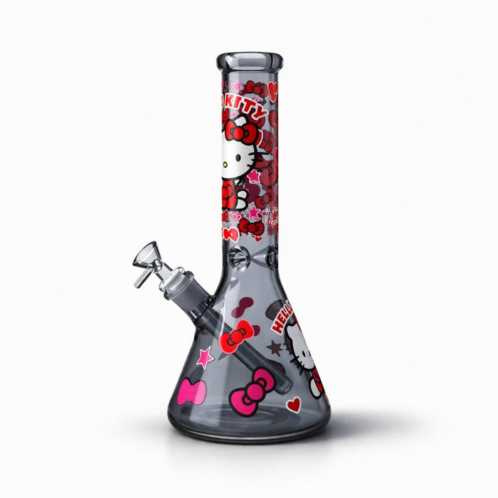 10" Pink Kitty Beaker Bong Glass Bong Super Supplys Inc