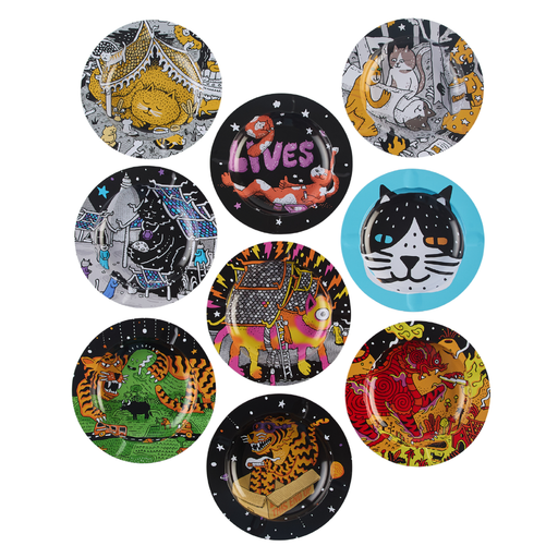 Slimjim X Jacob 9 Lives Ashtray - (Box of 18) Metal Ashtray SLIMJIM