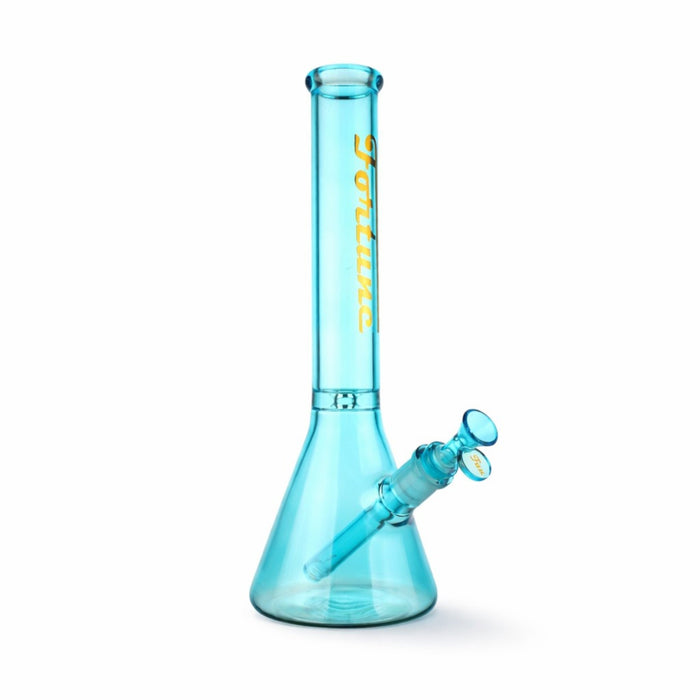 Fortune| 14" 5mm Beaker Bong w/ Disk Ice Catcher Glass Bong Fortune Blue