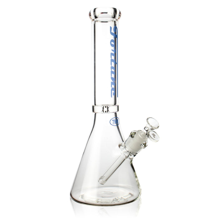Fortune | 14" Beaker 7mm Glass Bong Disk Catcher Glass Bong Fortune Blue