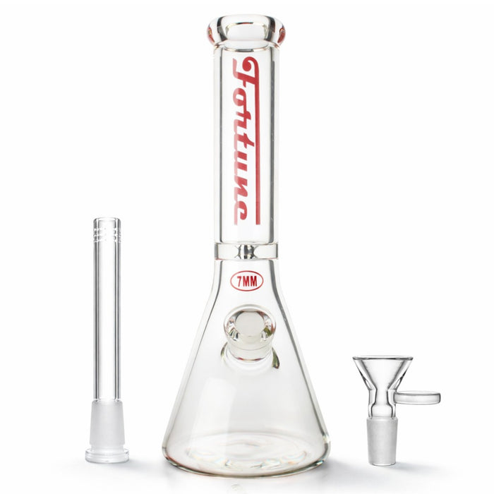 Fortune | 14" Beaker 7mm Glass Bong Disk Catcher Glass Bong Fortune