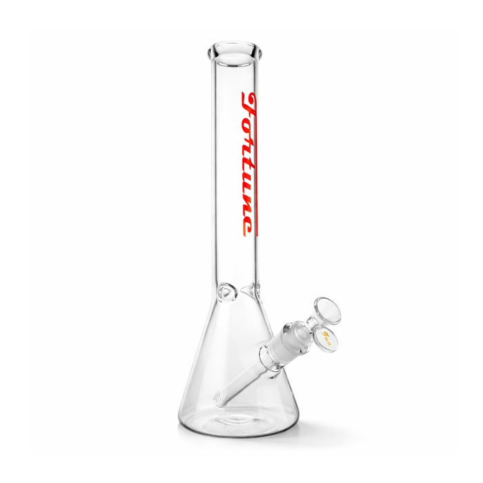 Fortune | 14" Beaker Glass Bong 5mm Glass Bong Fortune Red